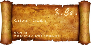 Kaizer Csaba névjegykártya